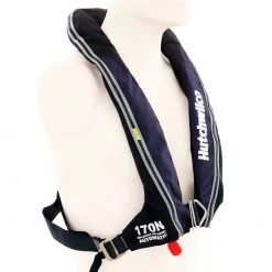 Hutchwilco Super Comfort 170N Auto Inflatable Life Jacket With Deck Harness Navy